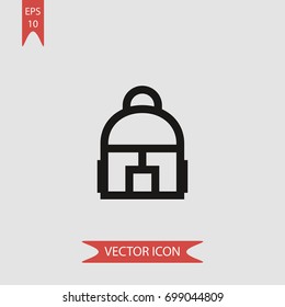 Backpack vector icon, illustration symbol
