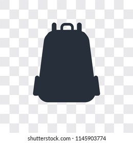 Backpack vector icon isolated on transparent background, Backpack logo concept