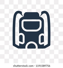 Backpack vector icon isolated on transparent background, Backpack transparency concept can be used web and mobile