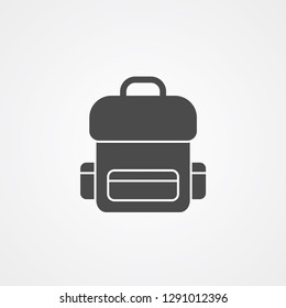 Backpack vector icon sign symbol