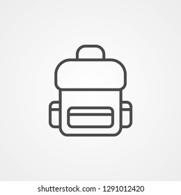 Backpack vector icon sign symbol