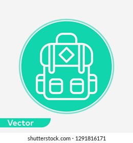 Backpack vector icon sign symbol