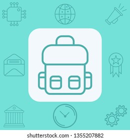 Backpack vector icon sign symbol