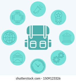 Backpack vector icon sign symbol