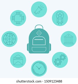 Backpack vector icon sign symbol