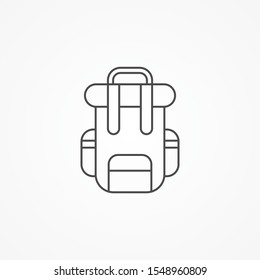 Backpack vector icon sign symbol