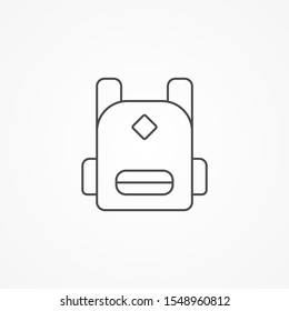 Backpack vector icon sign symbol