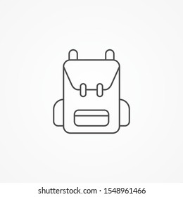 Backpack vector icon sign symbol