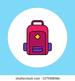 Backpack vector icon sign symbol