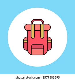 Backpack vector icon sign symbol