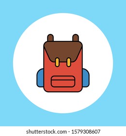Backpack vector icon sign symbol
