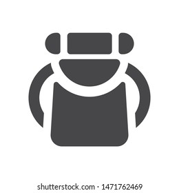 Backpack vector icon, simple sign for web site and mobile app.