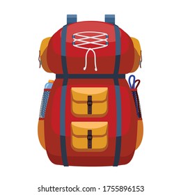 Backpack vector icon.Cartoon vector icon isolated on white background backpack.