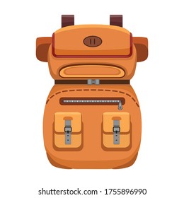 Backpack vector icon.Cartoon vector icon isolated on white background backpack.