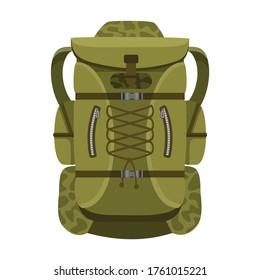 Backpack vector icon.Cartoon vector icon isolated on white background backpack.