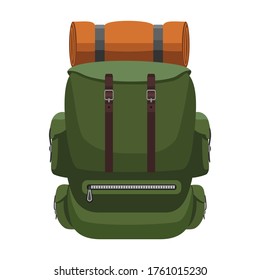 Backpack vector icon.Cartoon vector icon isolated on white background backpack.