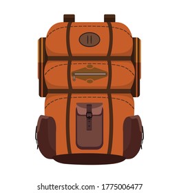 Backpack vector icon.Cartoon vector icon isolated on white background backpack.
