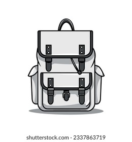 Backpack vector icon.Cartoon vector icon isolated on white background backpack.