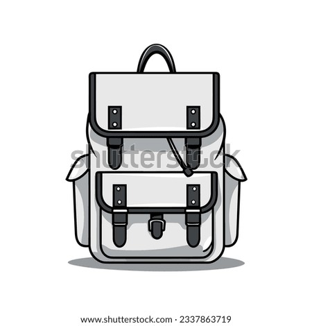 Backpack vector icon.Cartoon vector icon isolated on white background backpack.