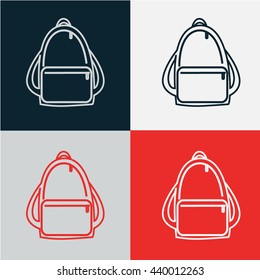 backpack vector icon.school