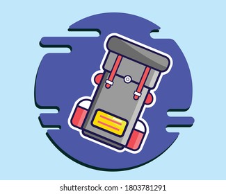 Backpack vector illustration icon usable for camp 