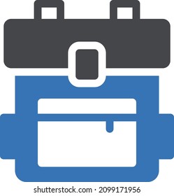 backpack vector illustration isolated on a transparent background . glyph vector icons for concept or web graphics.