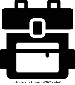 backpack vector illustration isolated on a transparent background . glyph vector icons for concept or web graphics.