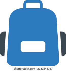 backpack vector illustration isolated on a transparent background. glyph vector icons for concept or web graphics.