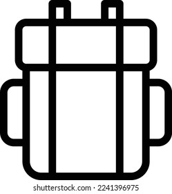 backpack Vector illustration on a transparent background. Premium quality symmbols. Thin line vector icons for concept and graphic design.