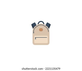 Backpack vector isolated icon. Backpack emoji illustration. Backpack vector isolated emoticon