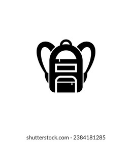 Backpack vector isolated icon on white background.