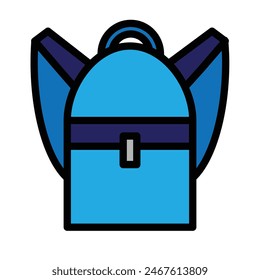 Backpack Vector Line Filled Icon Design
