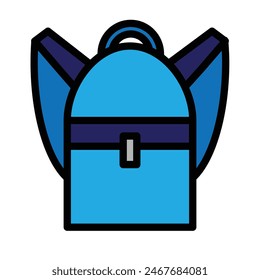 Backpack Vector Line Filled Icon Design