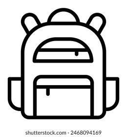 Backpack Vector Line Icon Design