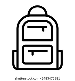 Backpack Vector Line Icon Design