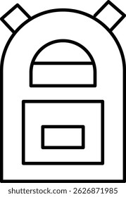 Diseño de icono de línea de Vector de mochila