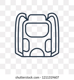 Backpack vector outline icon isolated on transparent background, high quality linear Backpack transparency concept can be used web and mobile
