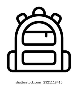 Backpack Vector Thick Line Icon For Personal And Commercial Use.

