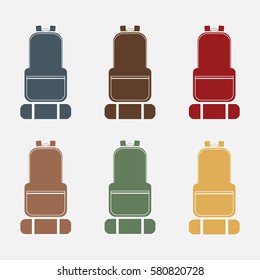 backpack vector tourist