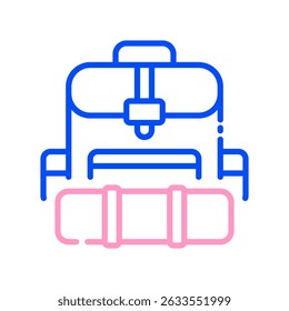 Backpack Vector for Travel and Hiking Lovers. Durable adventure bag design, outdoor gear illustration, trekking essentials