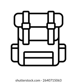 Backpack Vector for Travel and Hiking Lovers. Durable adventure bag design, outdoor gear illustration, trekking essentials