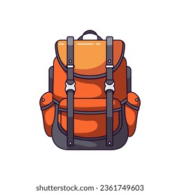 Rucksack Lebhaftes Flachbild. Perfekt für verschiedene Karten, Textilien, Websites, Apps 