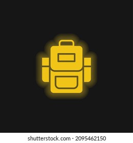 Rucksack, gelbes Neonsymbol