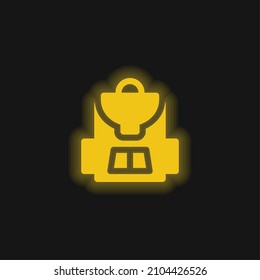 Rucksack, gelbes Neonsymbol