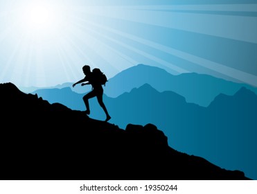 18,585 Hiker silhouette sunset Images, Stock Photos & Vectors ...