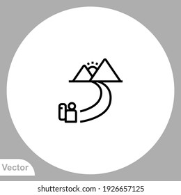 Backpacker icon sign vector,Symbol, logo illustration for web and mobile