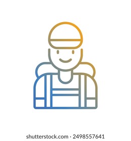 Backpacker icon vector stock illustration