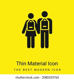 Backpacker-Symbol aus hellgelbem Material