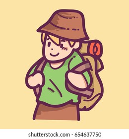 Backpacker on a journey