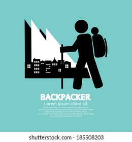 Backpacker Vector Illustration